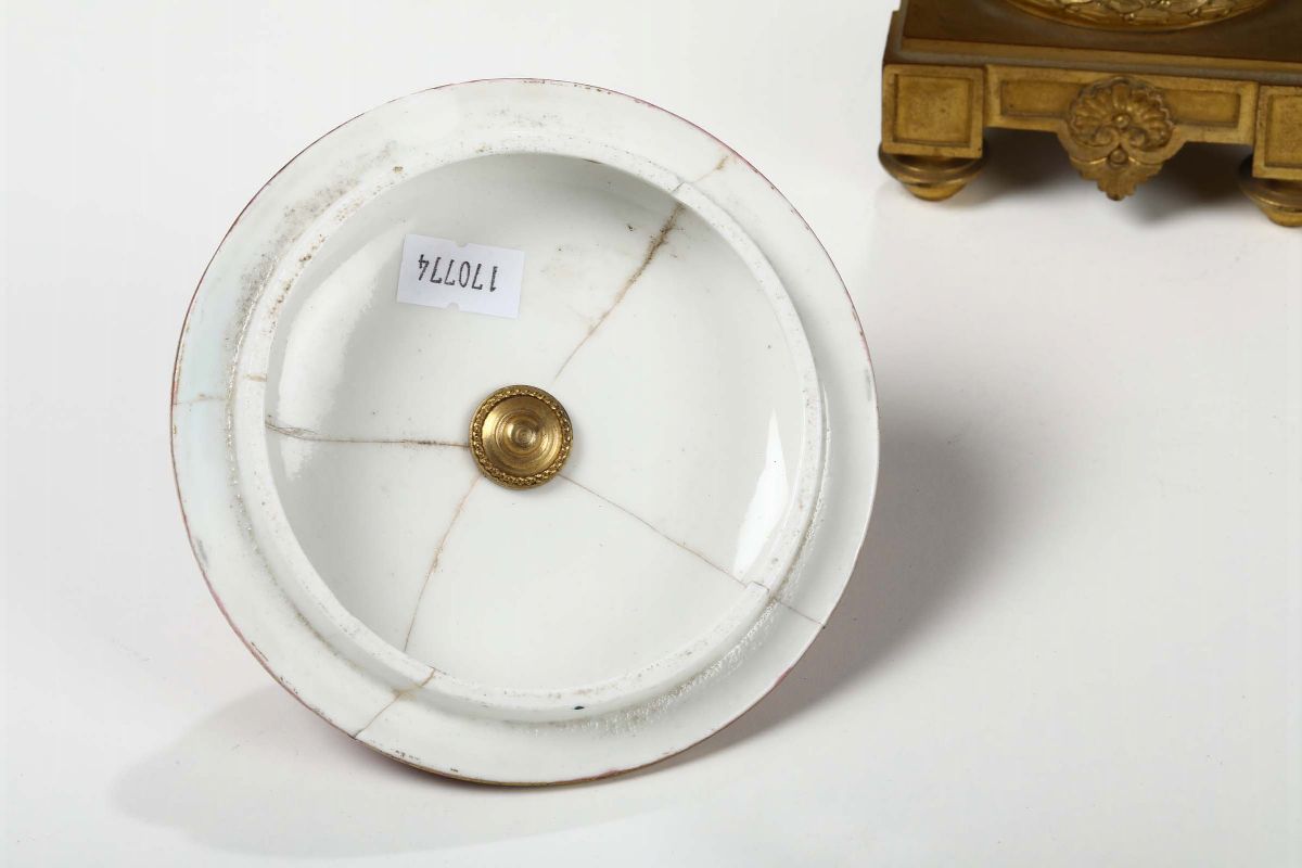 Vaso in Porcellana e Bronzo Dorato, XIX-XX Secolo