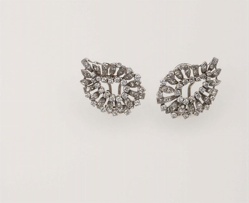 Pair of diamond earrings  - Auction Fine Jewels - Cambi Casa d'Aste