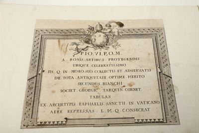 Bartolozzi, Pietro- Bianchi, Secondotabulas Ex Archetypis Raphaelis Sanctii in Vaticano Aere Expr...