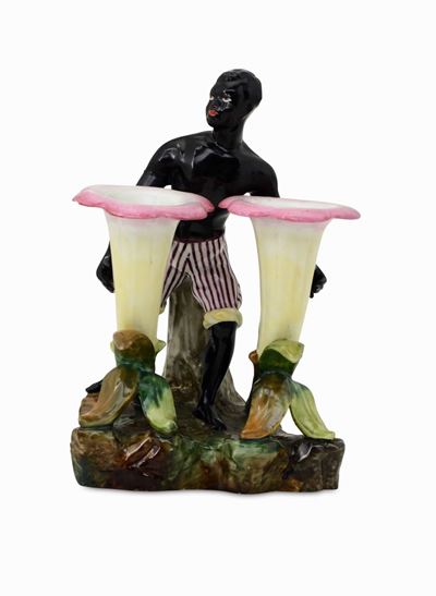 Figurina Porta Fiori Francia, Fontainebleau, Manifattura di Jacob Petit, 1850 Circa