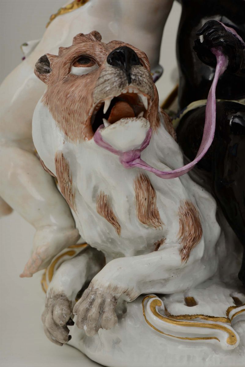 Coppia di Gruppi Raffiguranti i Quattro Continenti Meissen, 1755 Circa Modello di Friedrich Elias...