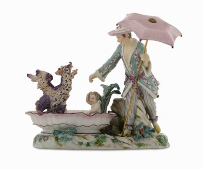 Raro Gruppo Meissen, 1763-1774 Probabile Modello di Franz Ferdinand Meyer