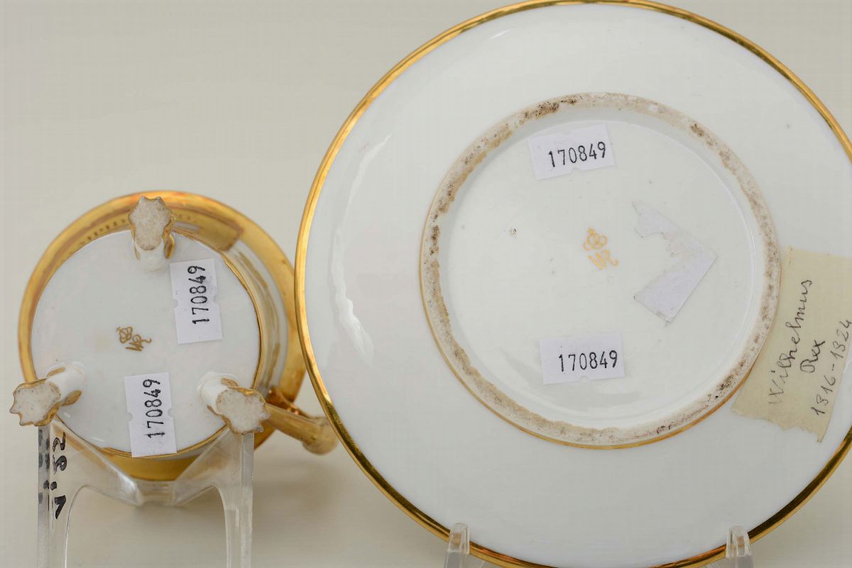 Tazza con Piattino di Marie Charlotte di Württemberg Ludwigsburg, 1816-1824