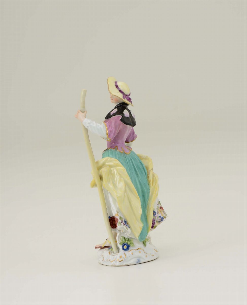 Figurina di Pellegrina Meissen, 1750 Circa Probabile Modello di Friedrich Elias Meyer