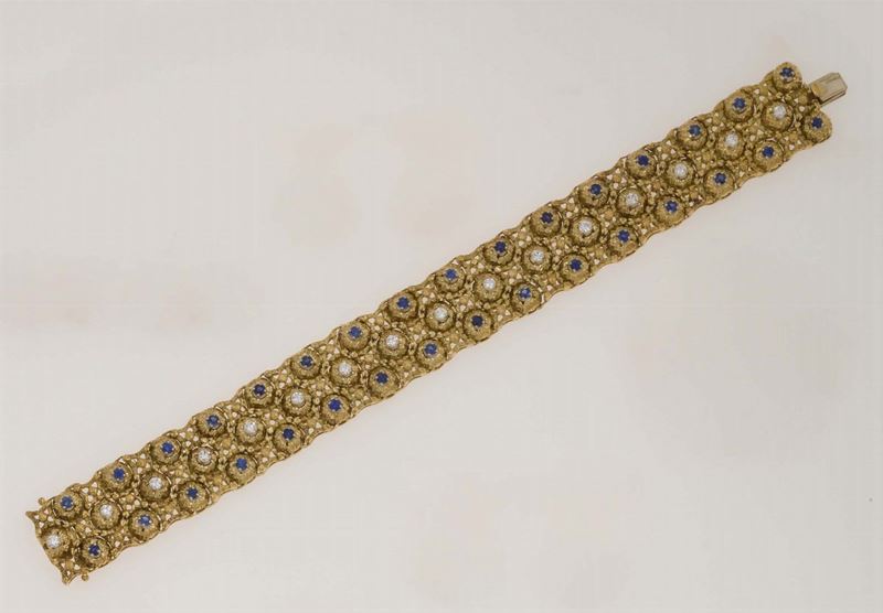 Sapphire and diamond bracelet  - Auction Fine Jewels - Cambi Casa d'Aste