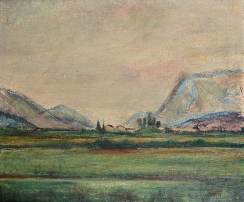Arturo Tosi (1871-1956) Paesaggio  - Asta Dipinti del XIX e XX secolo - Cambi Casa d'Aste