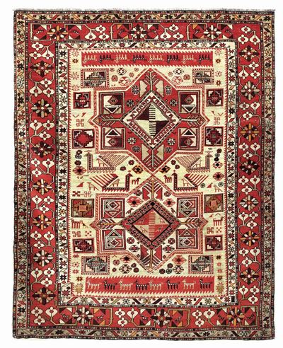 Tappeto Caucasico Shirvan Inizio XX Secolo