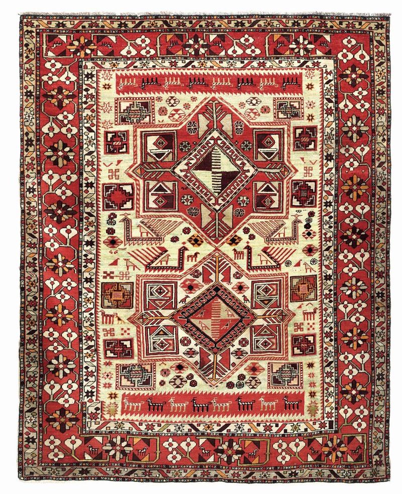Tappeto caucasico Shirvan inizio XX secolo  - Auction Fine Carpets - Cambi Casa d'Aste
