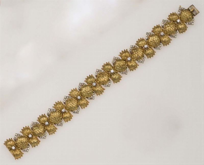 Diamond and gold bracelet  - Auction Fine Jewels - Cambi Casa d'Aste
