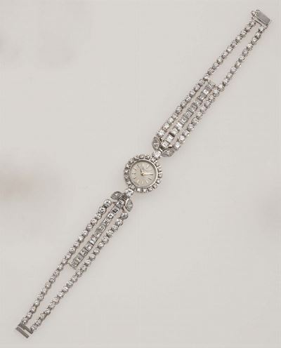 Piaget. Orologio da Sera con Diamanti Taglio Brillante, Taglio Carré e Marquise