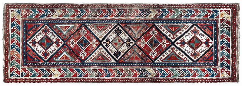 Passatoia caucasico Gandje seconda meta XIX secolo  - Auction Fine Carpets - Cambi Casa d'Aste