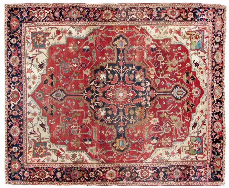 Tappeto nord ovest Persia Heritz fine XIX secolo  - Auction Fine Carpets - Cambi Casa d'Aste