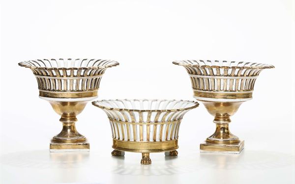 Tre alzatine Probabilmente Italia, XIX secolo