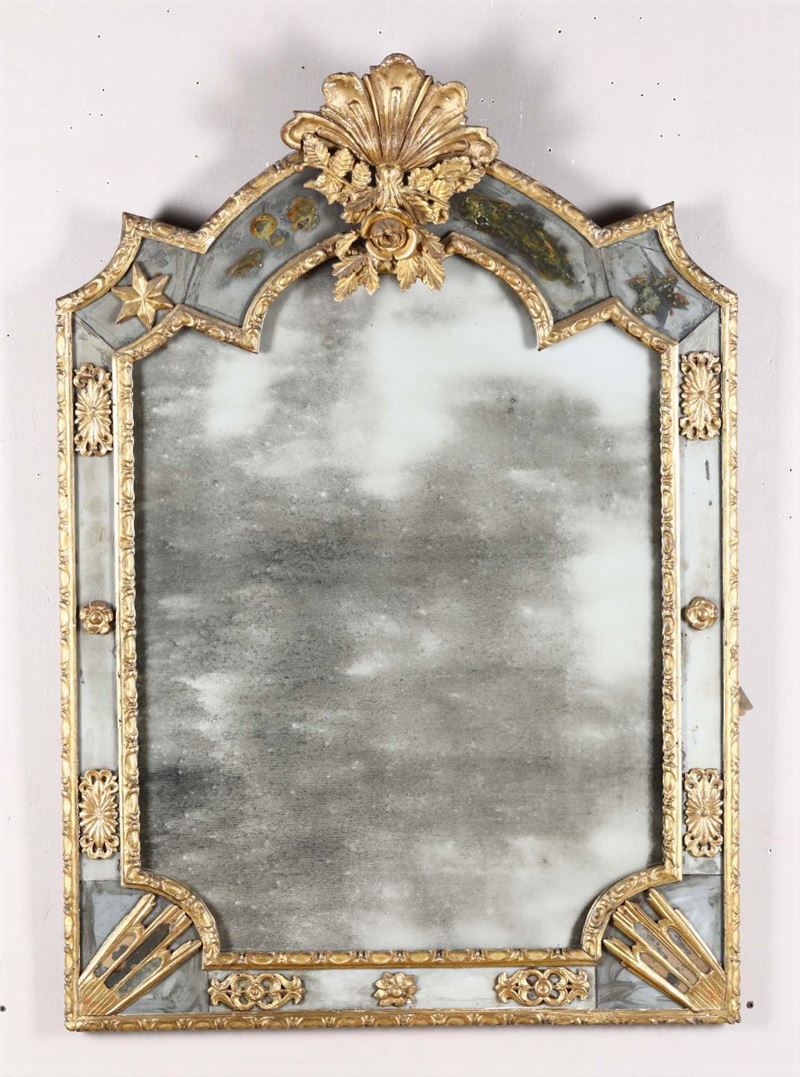 Specchiera in stile in legno doato  - Asta Antiquariato - Cambi Casa d'Aste