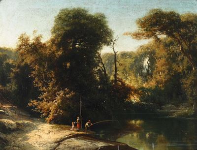 Ercole Calvi (1824-1900)paesaggio, 1871