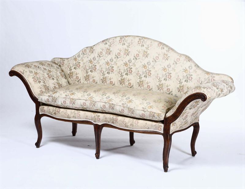 Divano Luigi XVI in noce, XVIII-XIX secolo  - Auction Fine Art - Cambi Casa d'Aste