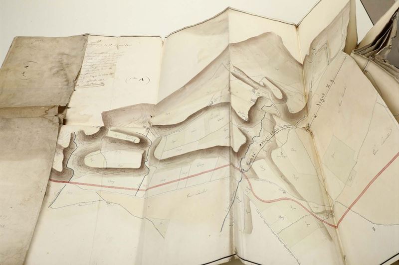 Genova- carte topografiche manoscritte epoca napoleonica Coudere, Jean-Baptiste  - Asta Libri Antichi e Rari - Cambi Casa d'Aste