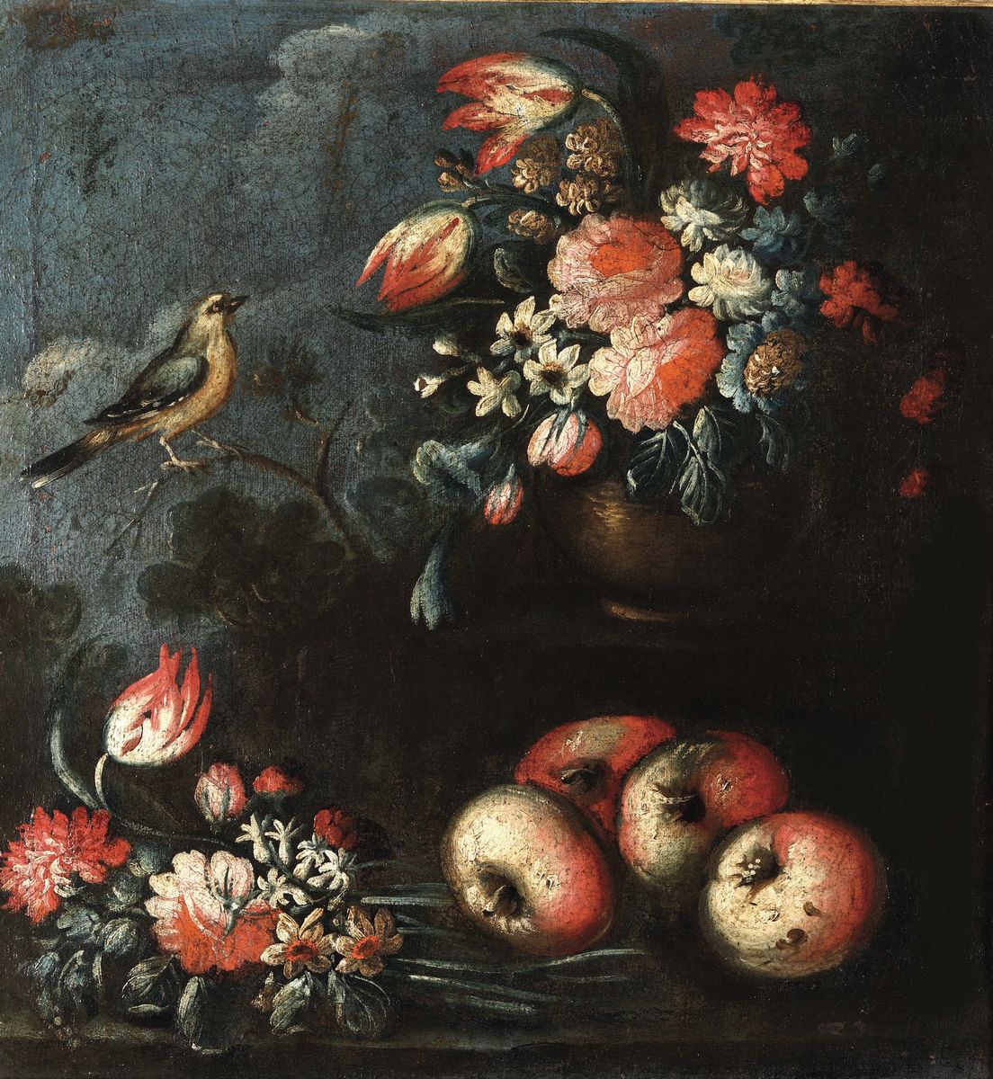 Scuola del XVIII Secoloquattro Nature Morte con Frutta e Animali