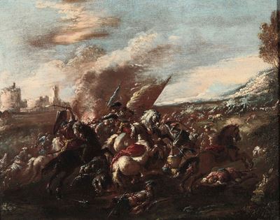 Francesco Detto Ciccio Napoletano Graziani (napoli 1680- 1730)battaglia