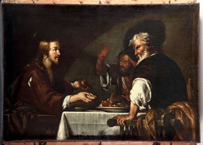 Bernardo Strozzi (genova 1581 - Venezia 1644), Copia Dacena in Emmaus