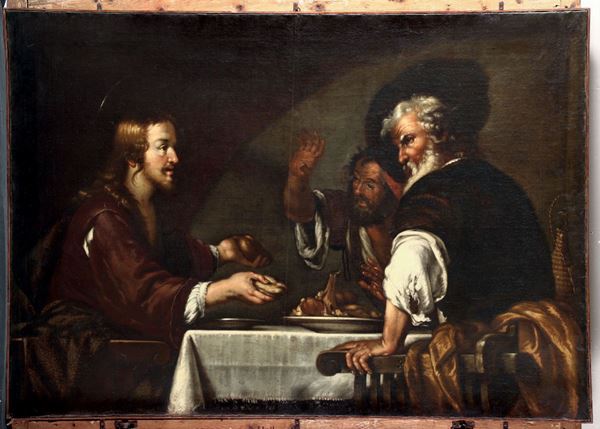 Bernardo Strozzi (Genova 1581 - Venezia 1644), copia da Cena in Emmaus