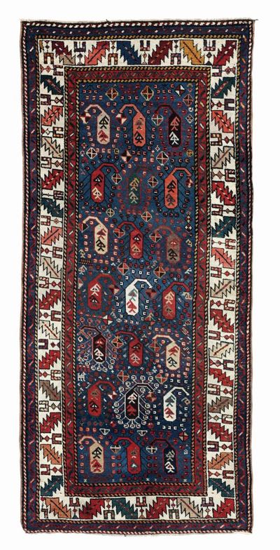 Tappeto Caucasico Shirvan Fine XIX Secolo