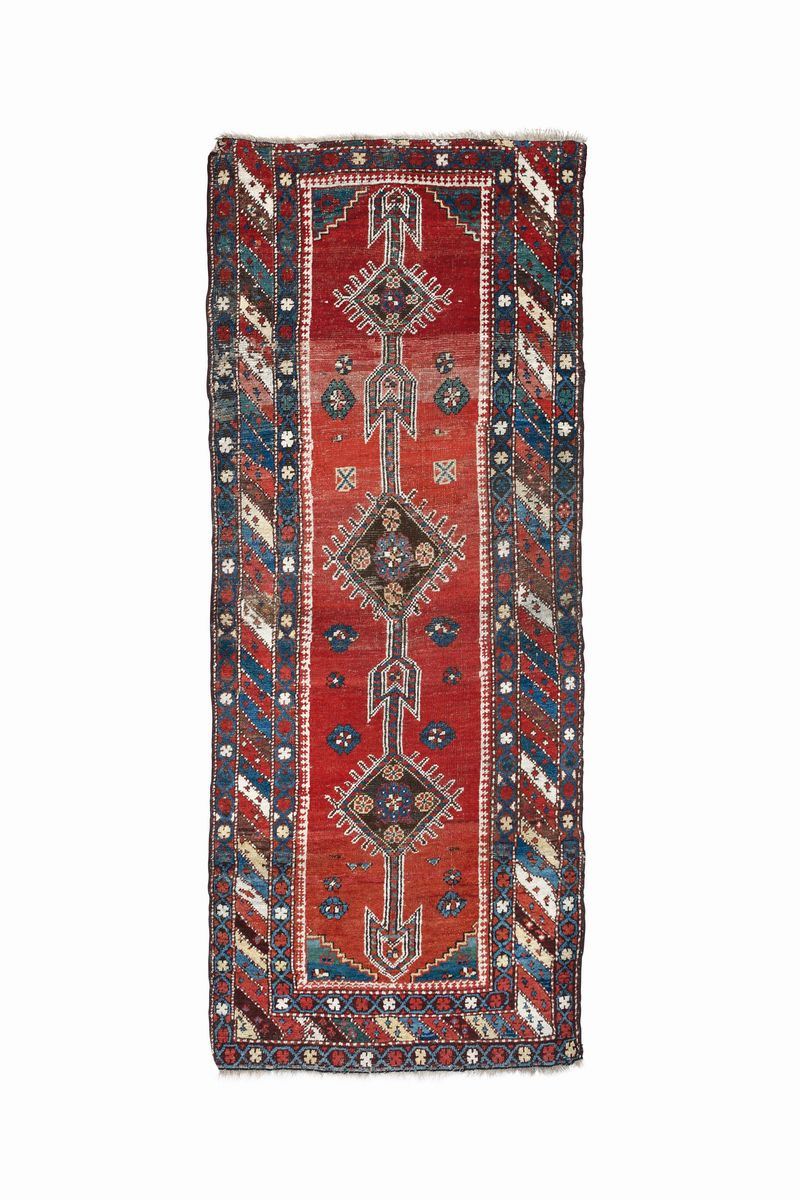 Tappeto caucasico Kazak fine XIX secolo  - Auction Fine Carpets - Cambi Casa d'Aste