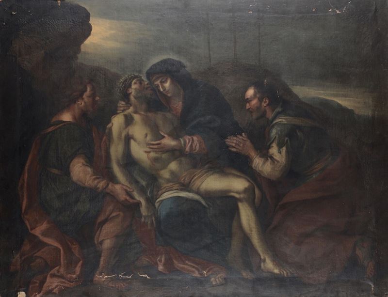 Scuola veneta del XVII secolo Compianto sul Cristo morto  - Auction Old Master Paintings - Cambi Casa d'Aste