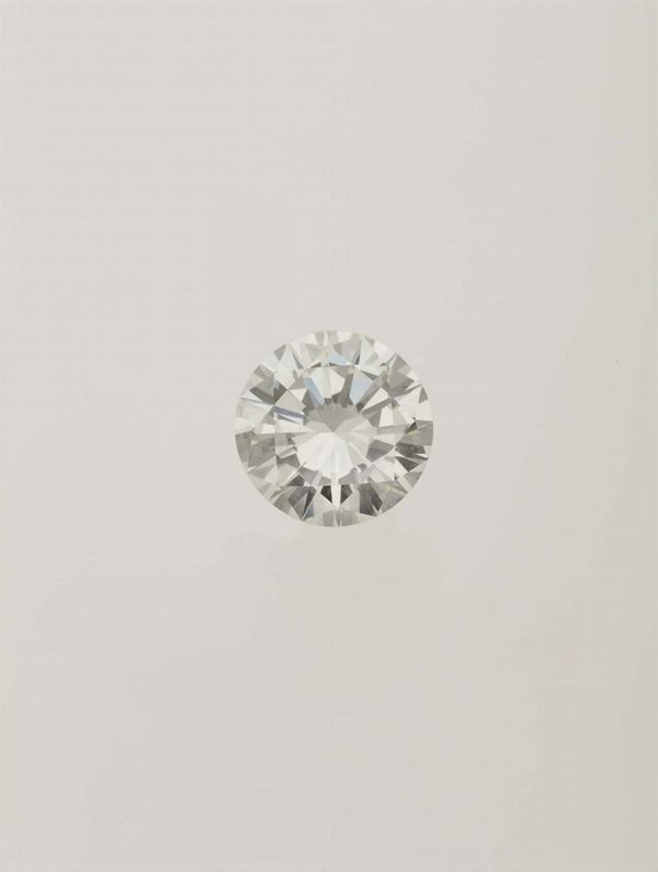 Unmounted brilliant-cut diamond weighing 3.16 carats