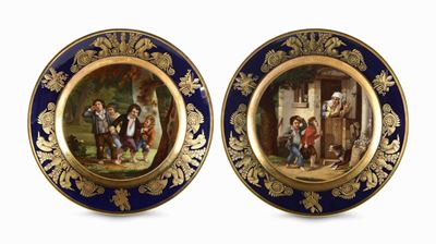 Coppia di Piatti Parigi, Manifattura Duchesse D’angoulême, 1815 Circa