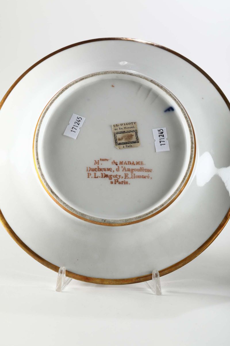 Coppia di Piatti Parigi, Manifattura della Duchessa D’angoulême, 1815 Circa