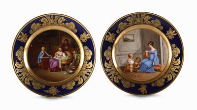 Coppia di Piatti Parigi, Manifattura della Duchessa D’angoulême, 1815 Circa