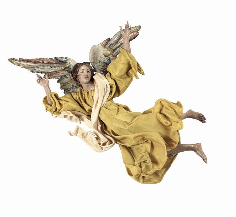 Angelo con veste gialla, Napoli, XVIII secolo  - Asta Importanti Opere e Arredi - Cambi Casa d'Aste