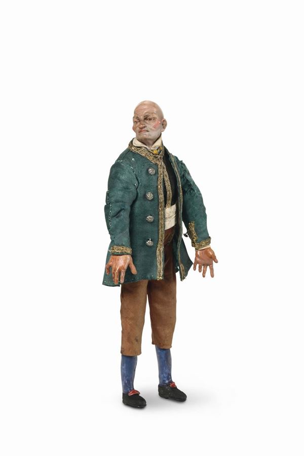 A bald commoner wearing a green tailcoat, Naples 18th century