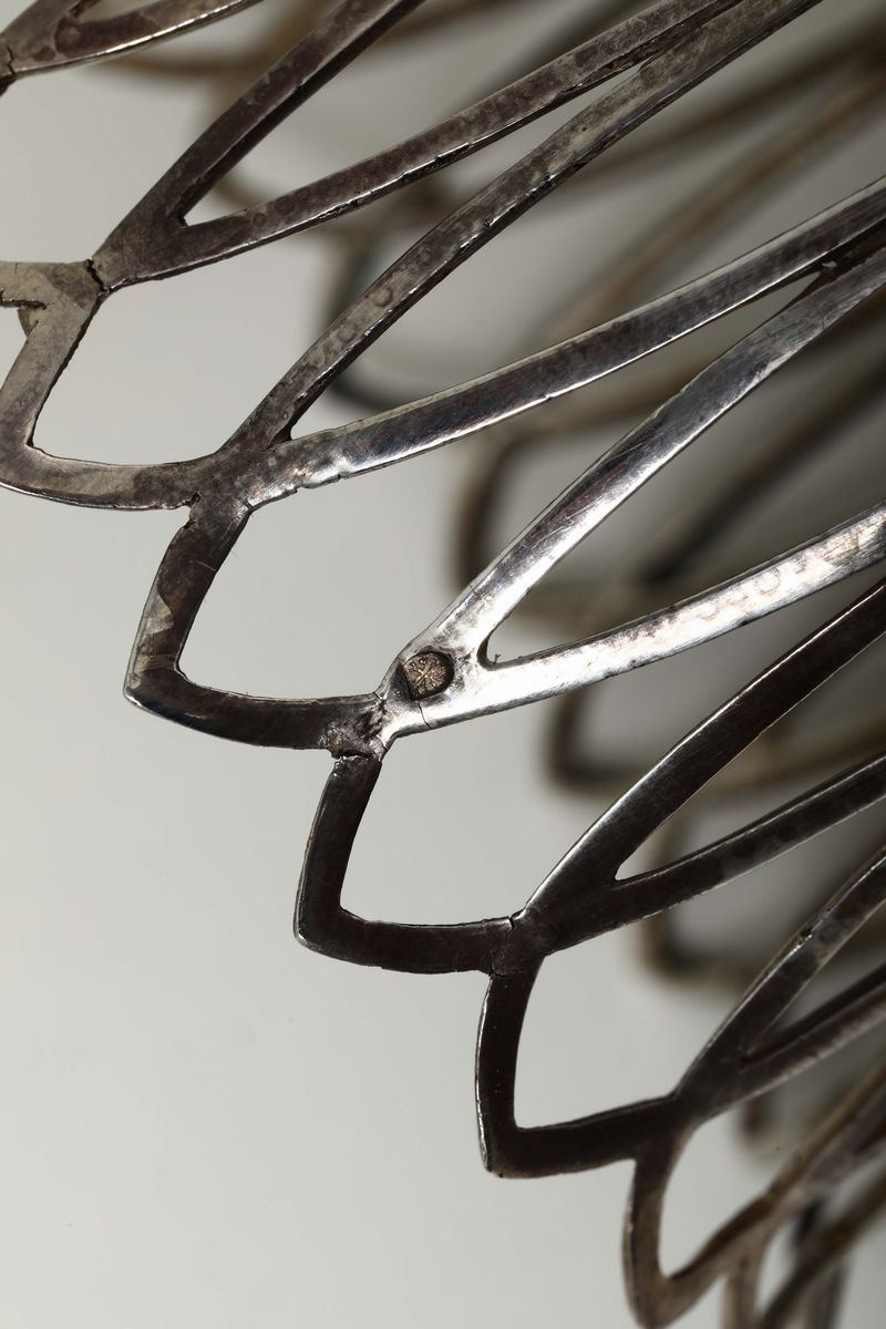 Oliera in Argento Fuso, Sbalzato e Cesellato, Roma, Prima Metà del XIX Secolo, Bollo Camerale.