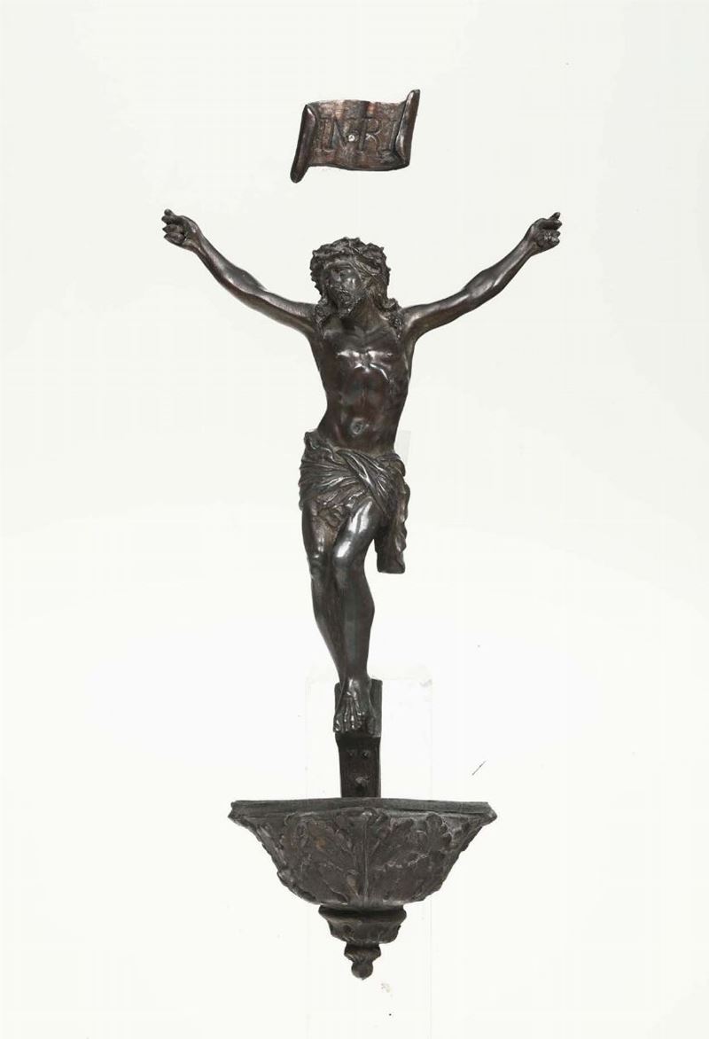 Cristo in bronzo, XX secolo  - Asta Asta a Tempo Antiquariato - I - Cambi Casa d'Aste
