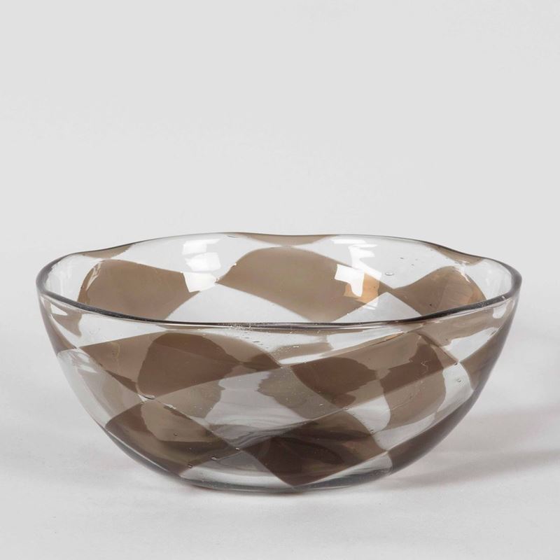 Ercole Barovier, Barovier & Toso, Murano 1960 ca. A large cup, Intarso series, with a lozenge decor  - Auction Murano '900 - II - Cambi Casa d'Aste
