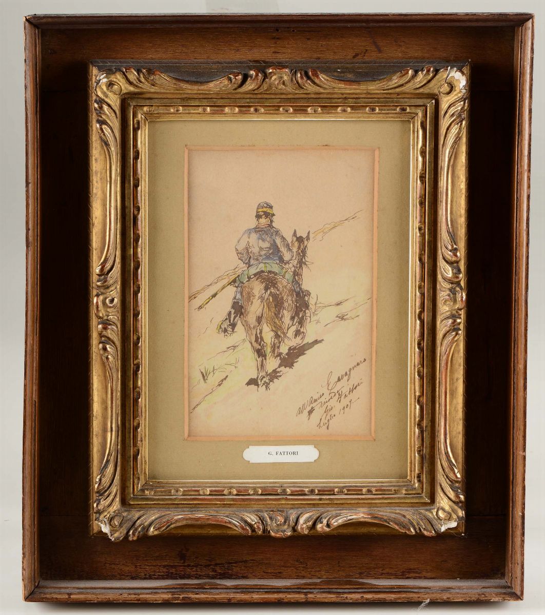 Giovanni Fattori (1825 - 1908)soldato a Cavallo