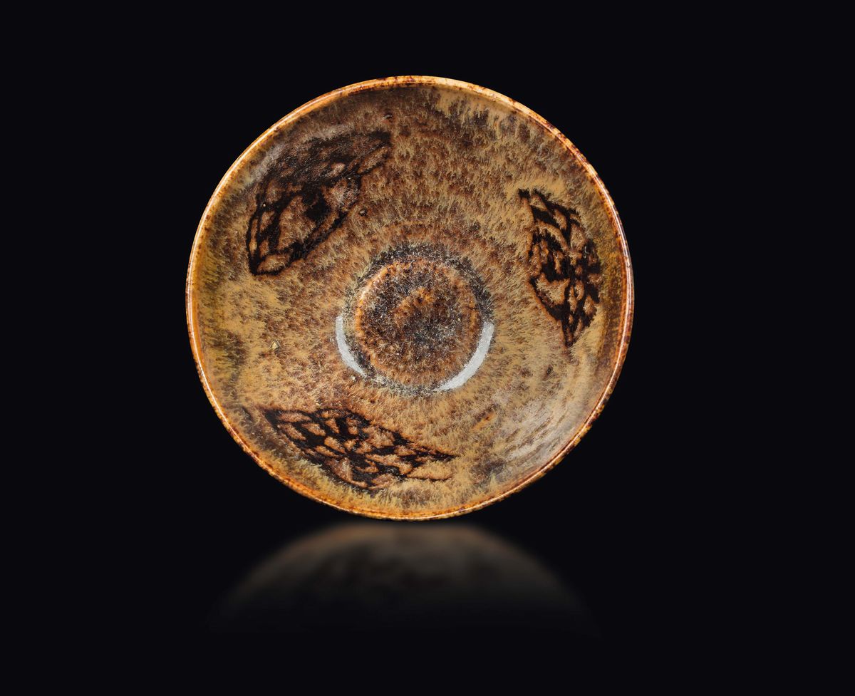 Lotto di Sette Ciotoline Jizhou in Grès Smaltato, Cina, Dinastia Song (960-1279)