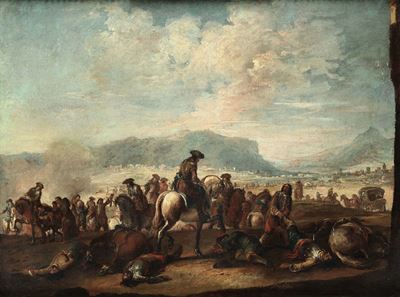 Francesco Simonini (parma 1686 - Firenze 1755)battaglia