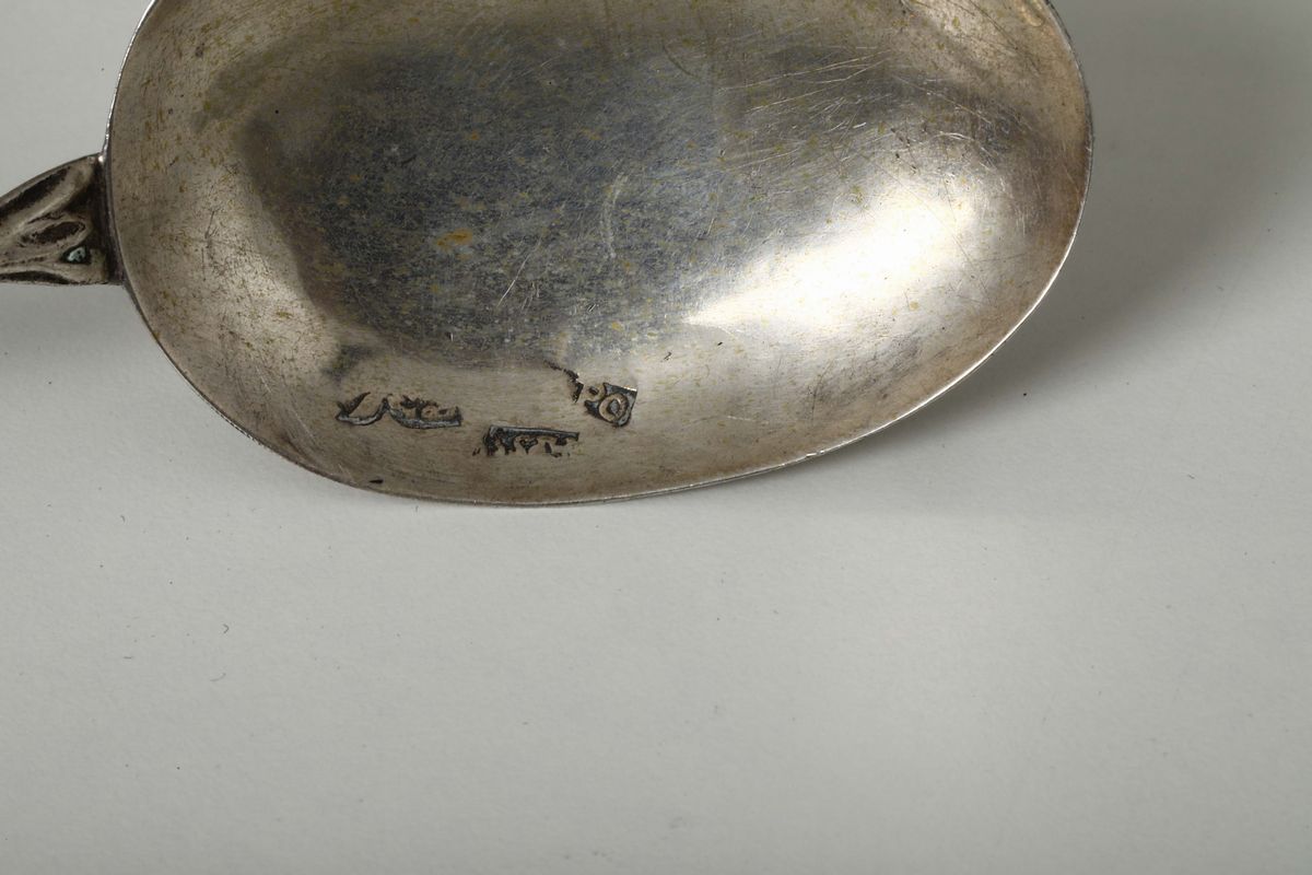 Forchetta e Cucchiaio in Argento, Palermo, 1755, Marchio di Garanzia della Città e Bollo del Sagg...