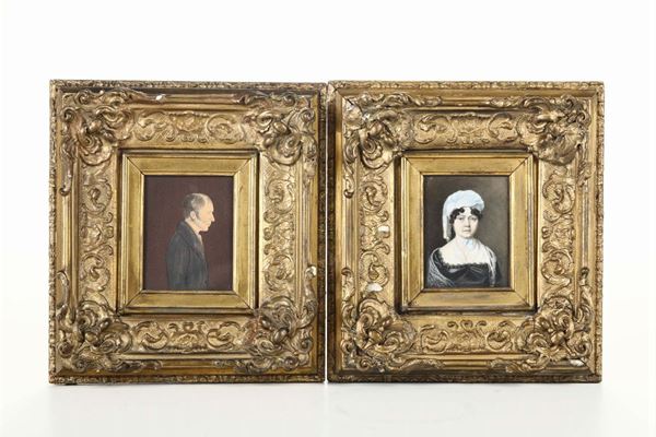 Lotto di due miniature diverse, XIX-XX secolo