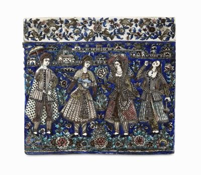 Mattonella Firmata Iran, Periodo Qajar (1779-1925), XIX Secolo