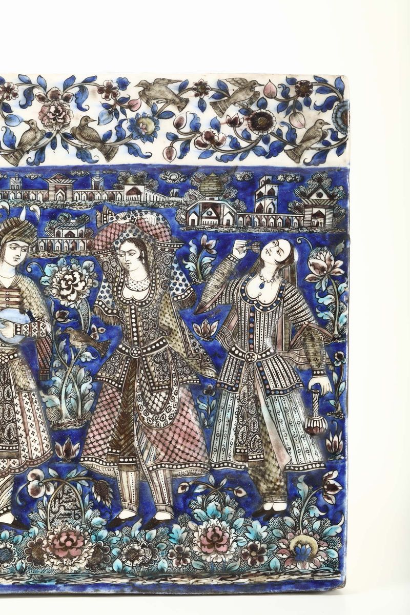Mattonella Firmata Iran, Periodo Qajar (1779-1925), XIX Secolo