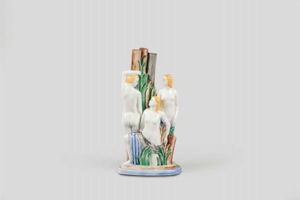 Fausto Melotti, Richard Ginori, S. Cristoforo, Milano, 1930 ca. Modelled earthenware ceramics with a  [..]