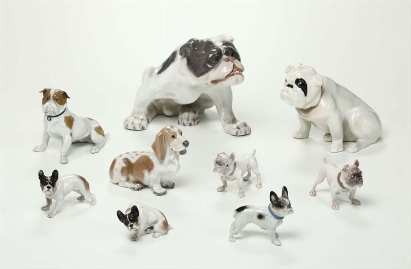 Nove figurine Manifatture diverse, XX secolo  - Auction Fine Art - Cambi Casa d'Aste