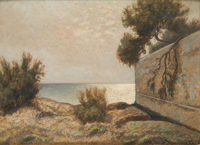 Gino Romiti (livorno 1881-1967)paesaggio