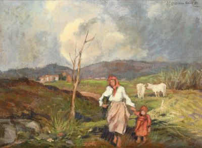 Carlo Domenici (1898-1981), Attr.paesaggio