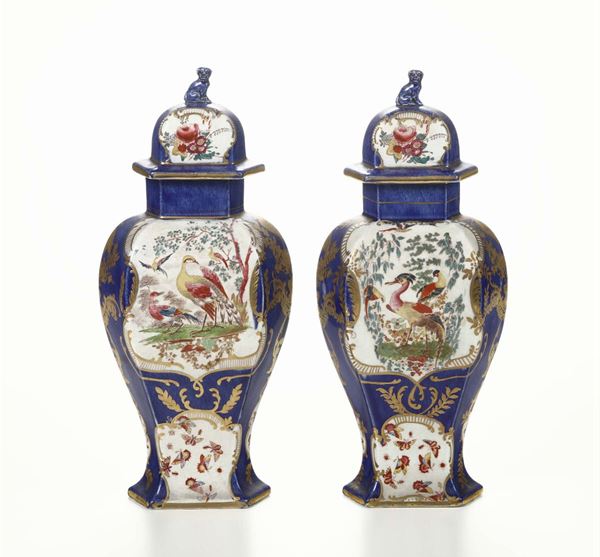 Coppia di vasi Inghilterra, Staffordshire, XIX secolo