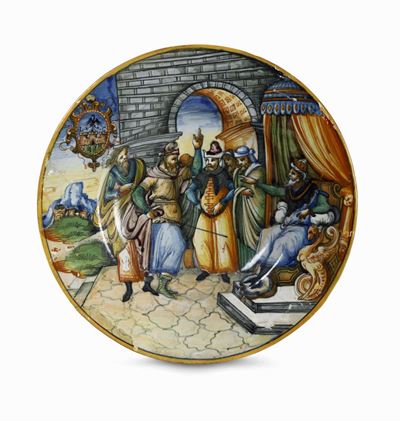 Piatto Probabilmente Francia, Lione o Nevers, 1580-1620